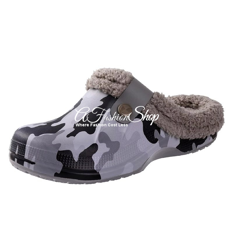 Comfy Clog Leopard Print Outdoor/Indoor-Gray