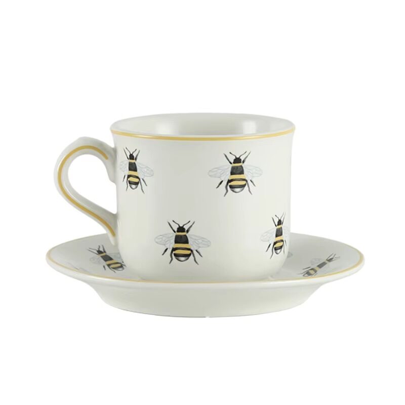 English Tea Cup & Saucer Set Bee Series