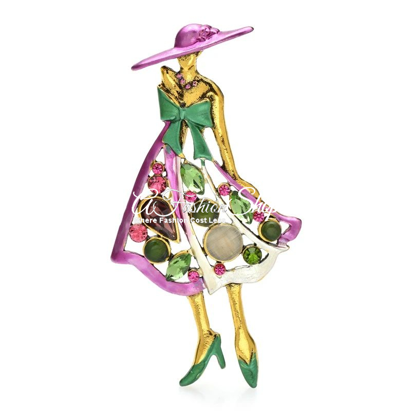 Iconic Women Coco Enamel Brooch