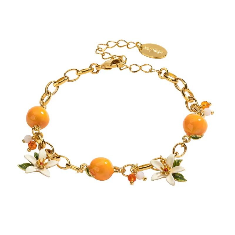 Orange Fruity Bracelet Free Box Gift Bag