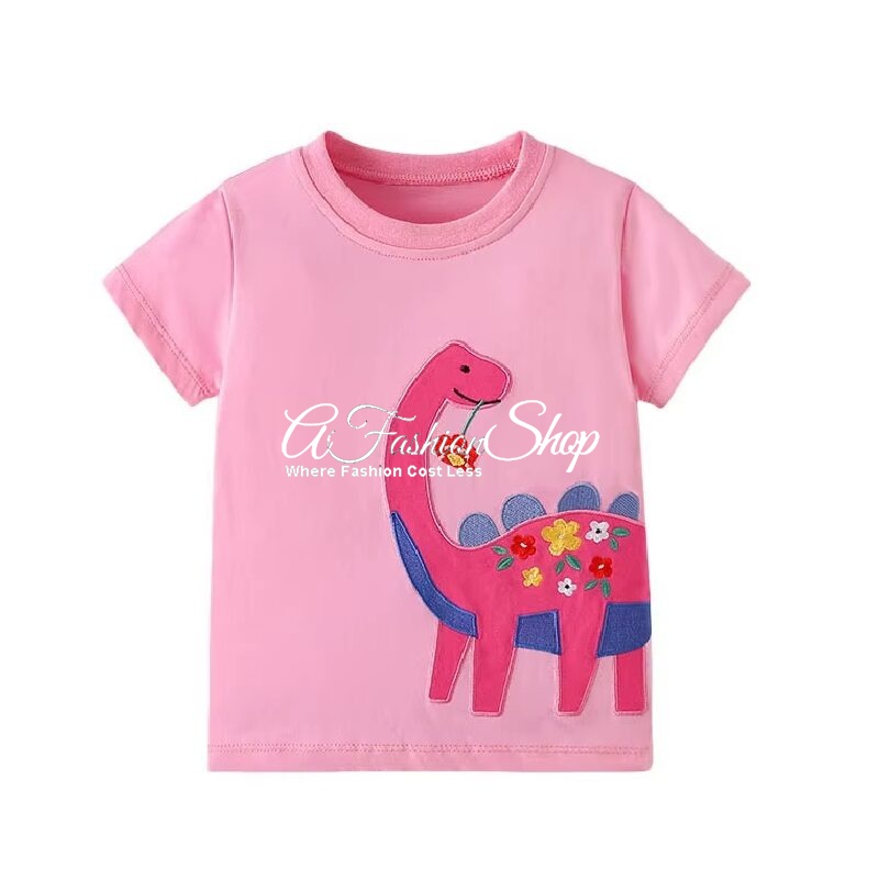 Dino-Reese Girl T-Shirt Pink