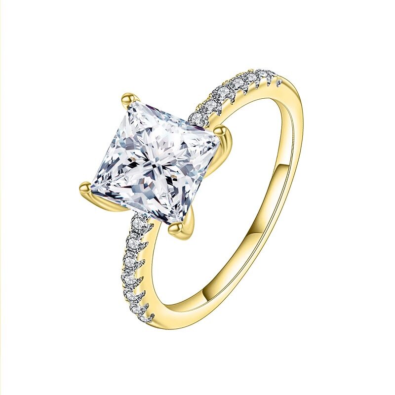 1.5ct Radiance Cubic Zirconia Diamond Inspired Gold Ring
