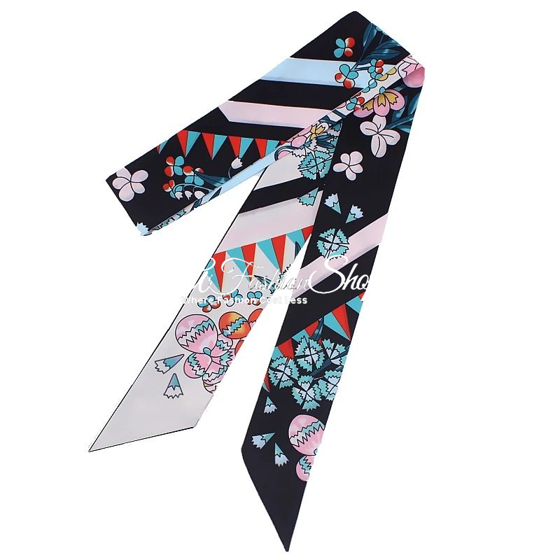 Amaris Silk Scarf Hair Ribbon Scarf