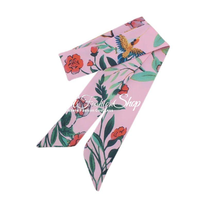 Heather Silk Scarf Hair Ribbon Scarf