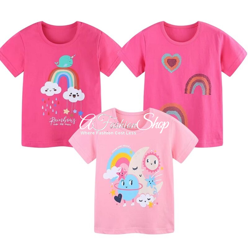 Jolie Girl Short Sleeve T-Shirt Rainbow