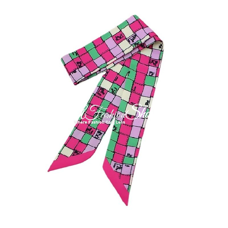 Whitsunday Silk Hair Scarf Rainbow Color