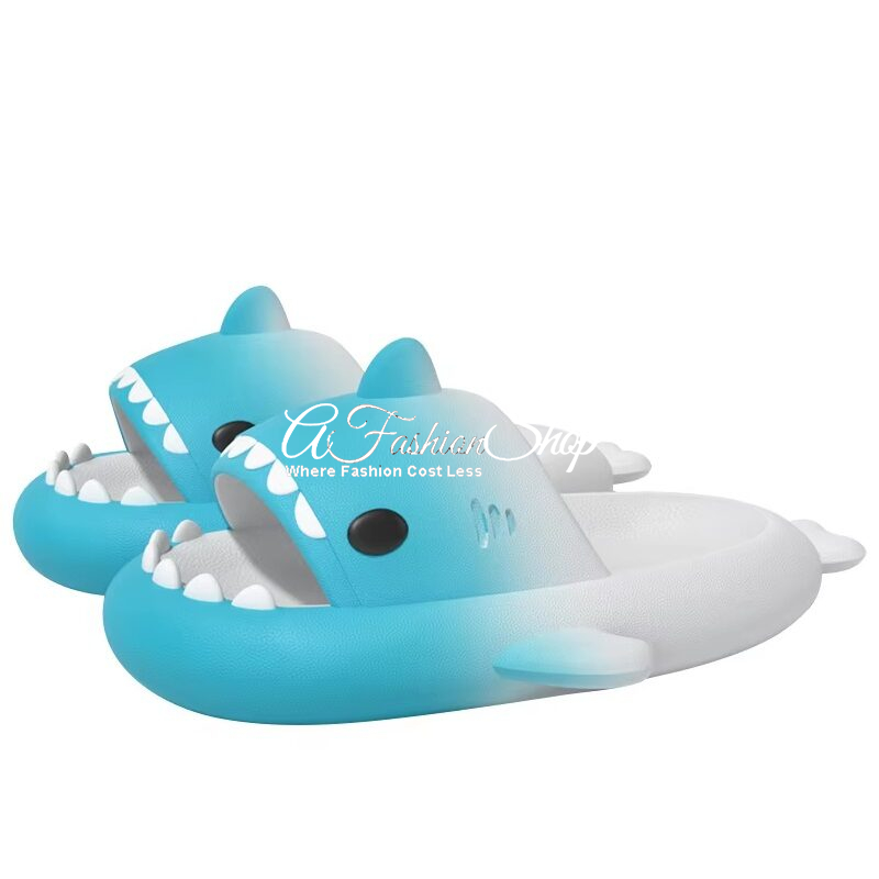 Shark Teeth Sandals Turquoise-White Gradient
