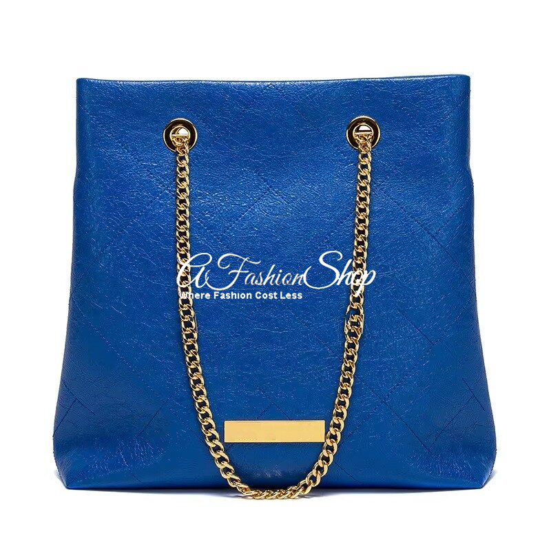 Lydia Tote Bag With Chain Color Electric Blue