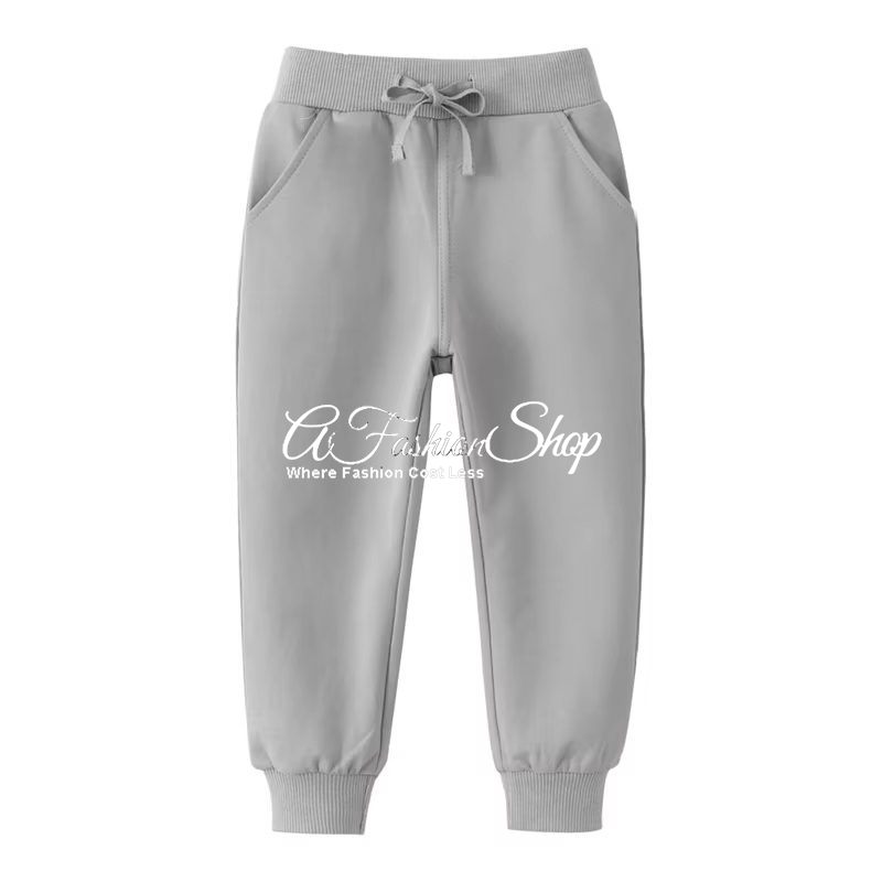 Cozy Fleece Jogger Pant Boy Girl Color Grey/Green