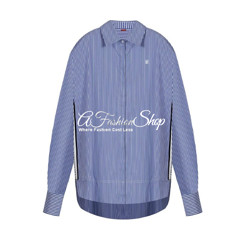 Classic Long Sleeve Button-Up Shirt Bold Stripes