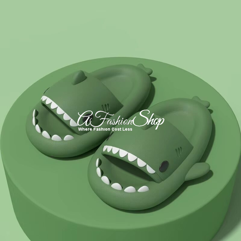 Shark Beach EVA Sandals Slip-On Green