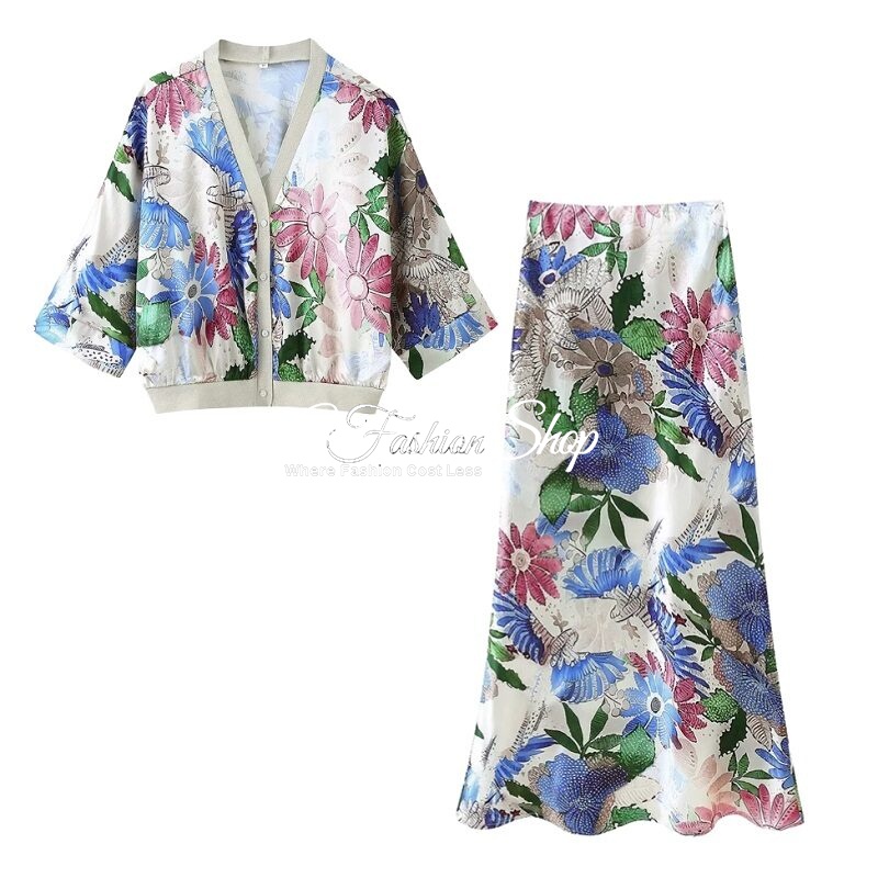 Bloom & Grace Co-ord Set Top Matching Skirt
