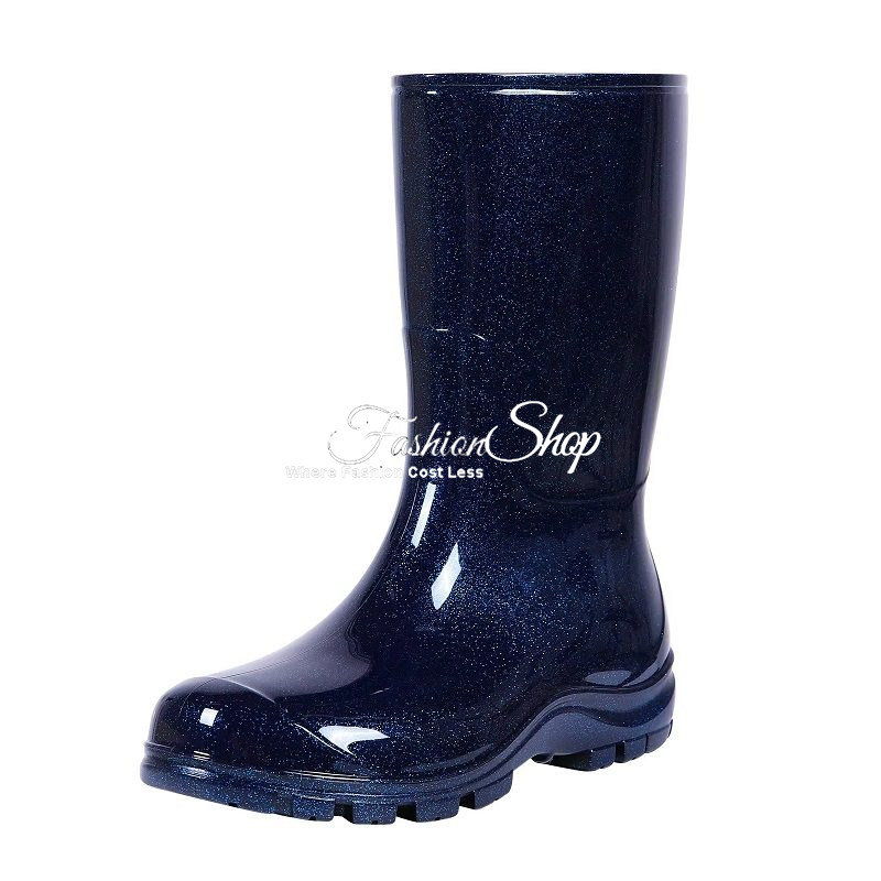 Platform Knee-High Boots -Midnight Blue
