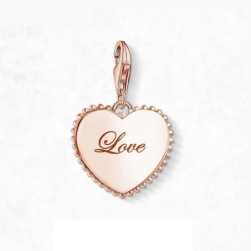 Love Heart Pendant Rose Gold