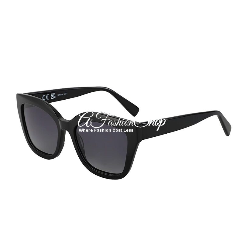 Women Classic Black Oversized Frame Sunglasses