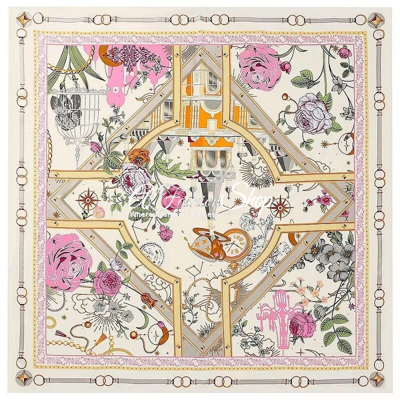 Maison Lune Headscarf Romance Square Silk