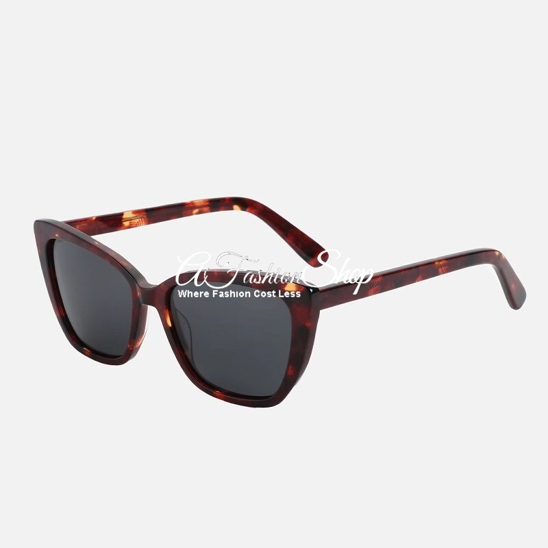 Aurora Women’s Retro Cat-Eye Sunglasses Red