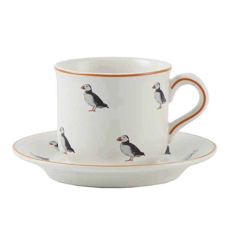 British Ceramic Porcelain Tea Cup Saucer Set – Seabird