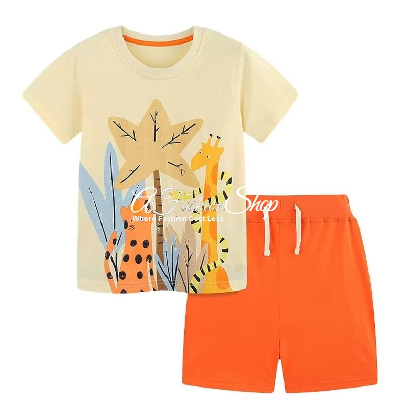 Kickstar T-Shirt and Shorts Animal Graphic