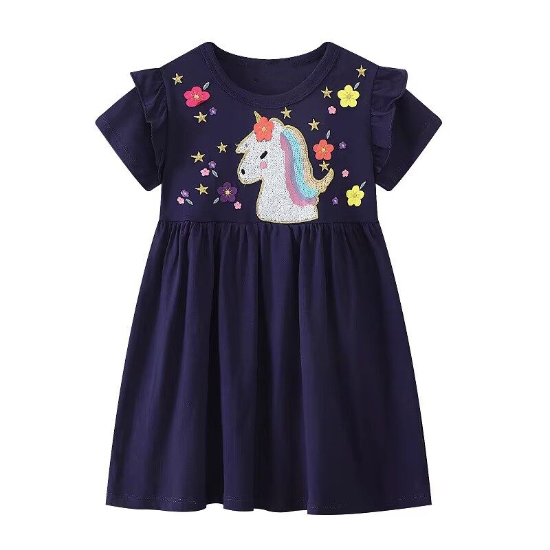 Whimsical Unicorn Sequined Dress