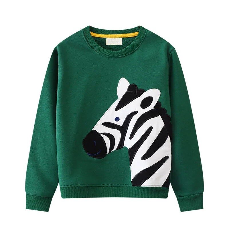 Green Sweater Zebra Patch