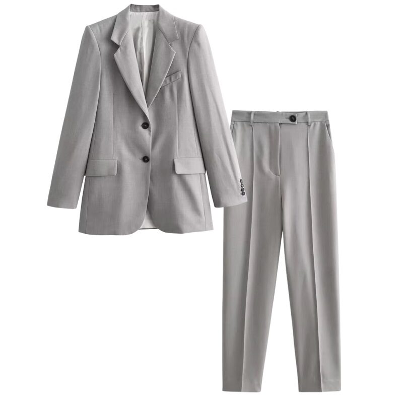 PEOPLE Relaxed Fit Blazer & Tapered Pant Set