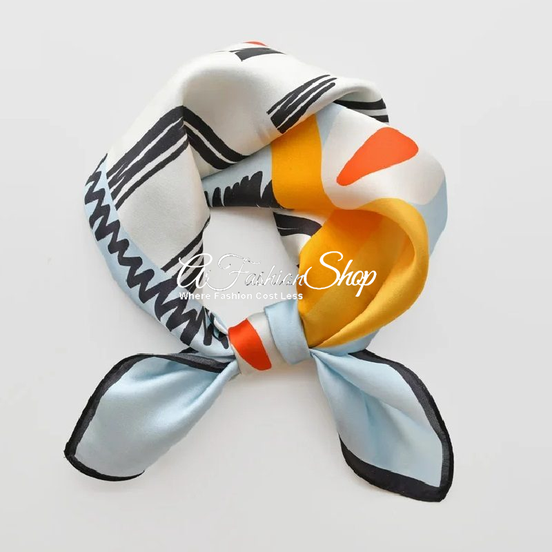 Cute Little Zebra Silk Neck Scarf