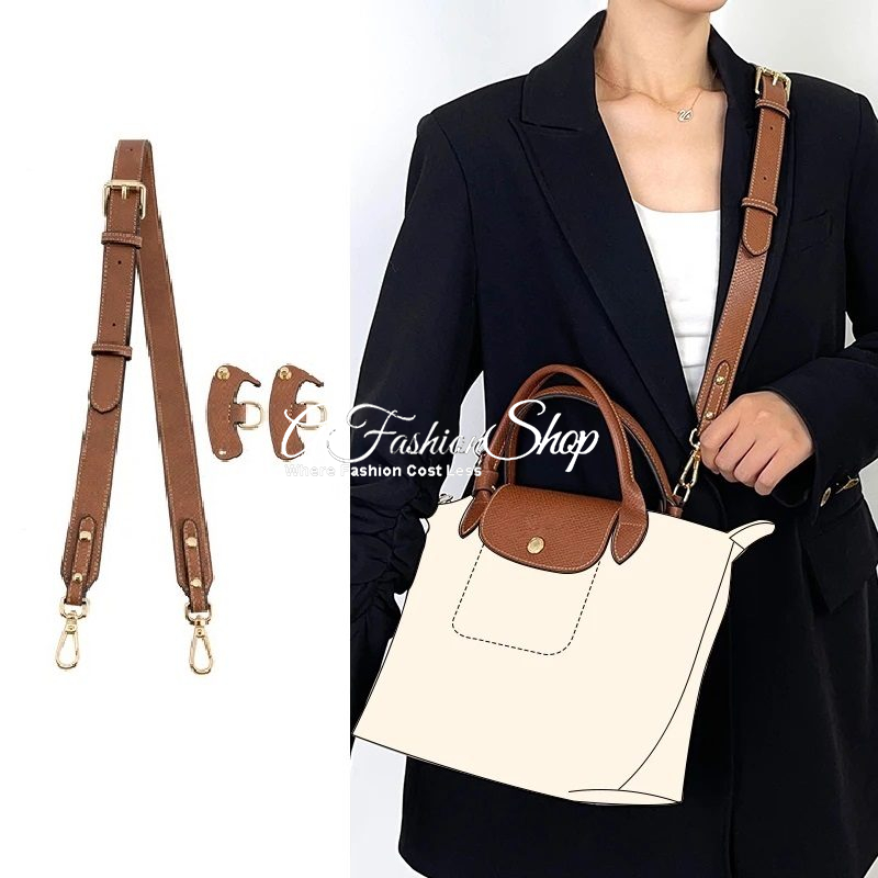 Long Strap Le Pliage Pink/Blue/Yellow Accessory