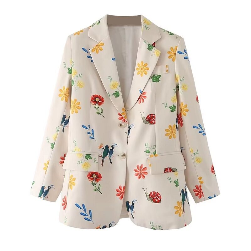 Floral Fantasy Printed Blazer