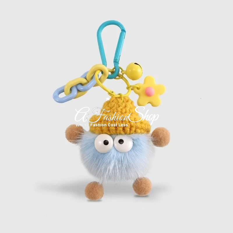 Fluffy Pom-pom Daffodil Cute Bag Charm