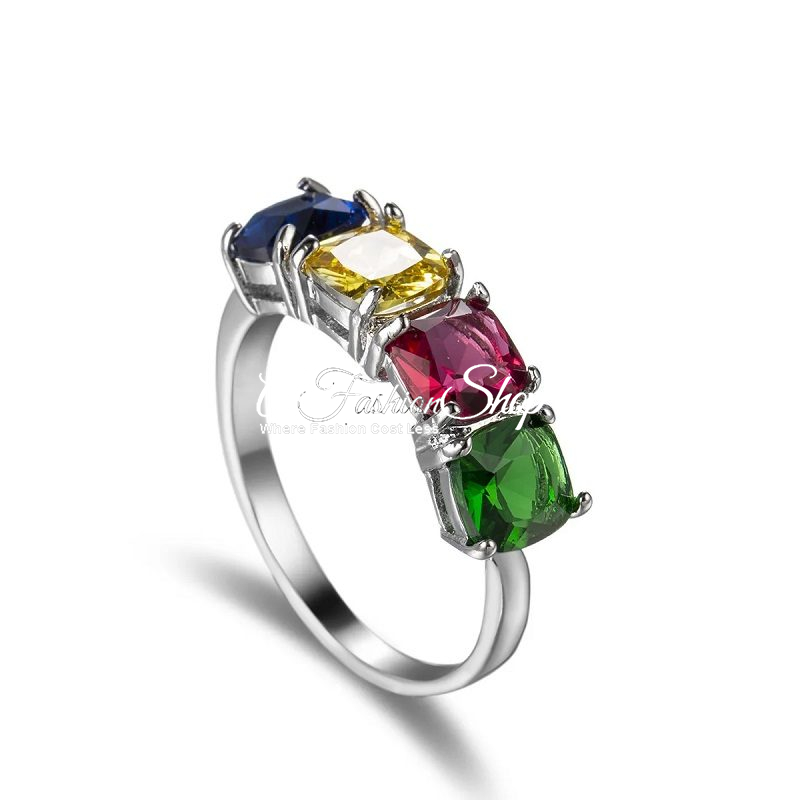 Colorful Glam Crystal Ring Resizable