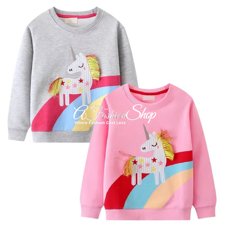 Jolie Girl Fairy Unicorn Sweatshirt 2Colors
