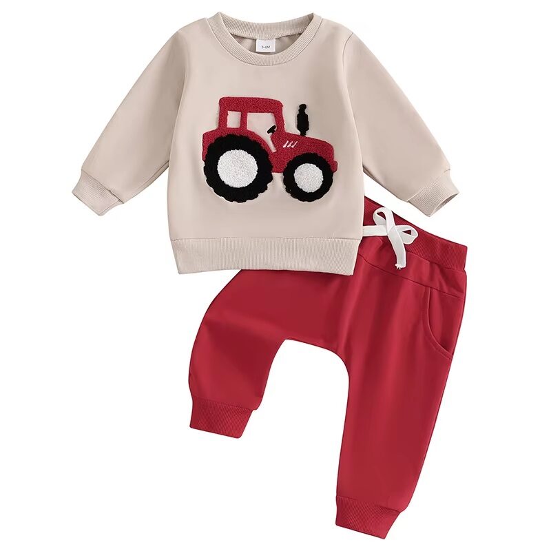 Little Farmer Tractor Sweatshirt & Jogger Set