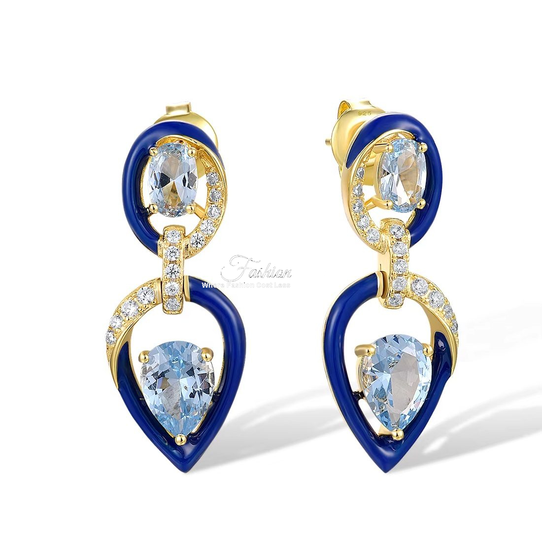Blue Spinel Elegant Earring