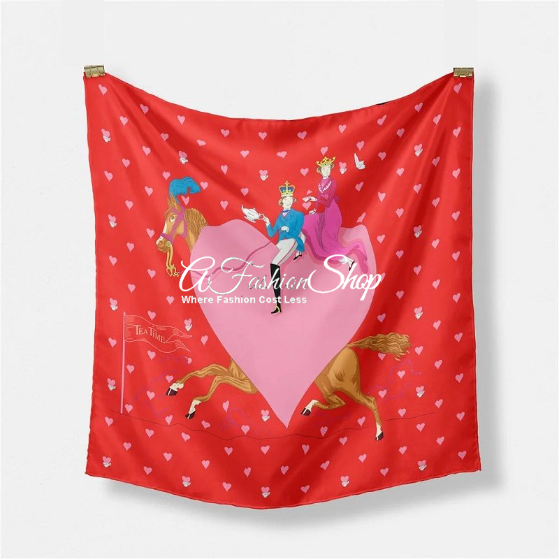 Maison Lune Headscarf Heart Medaillons Tea Time
