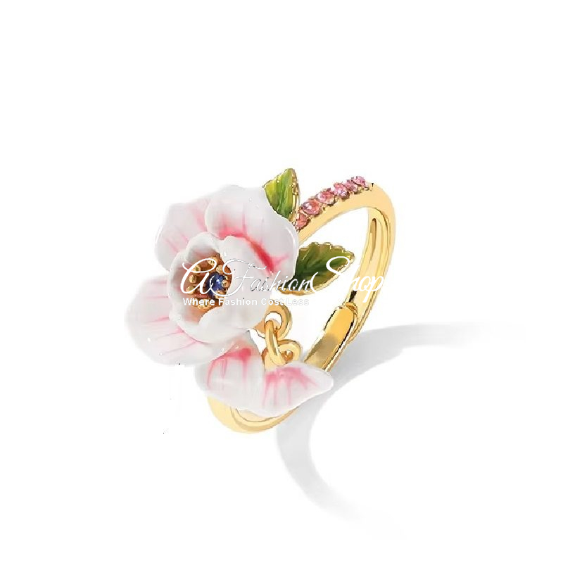 French Rose Petal Resizable Ring