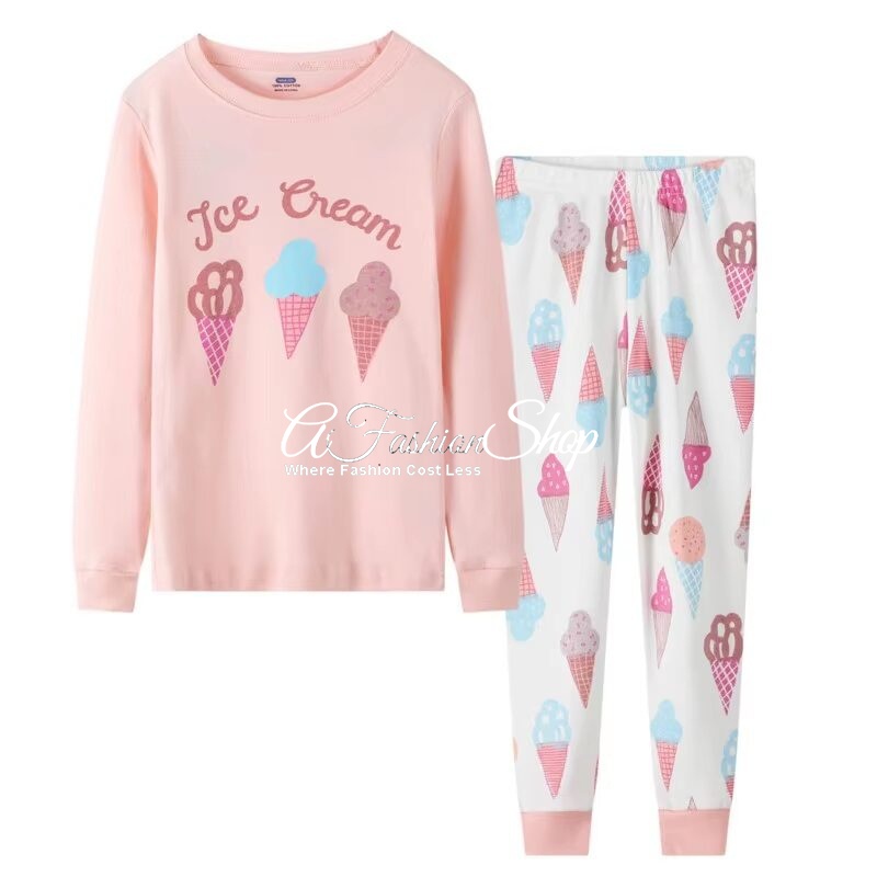 Two-Piece Pink Pajamas Ice Cream