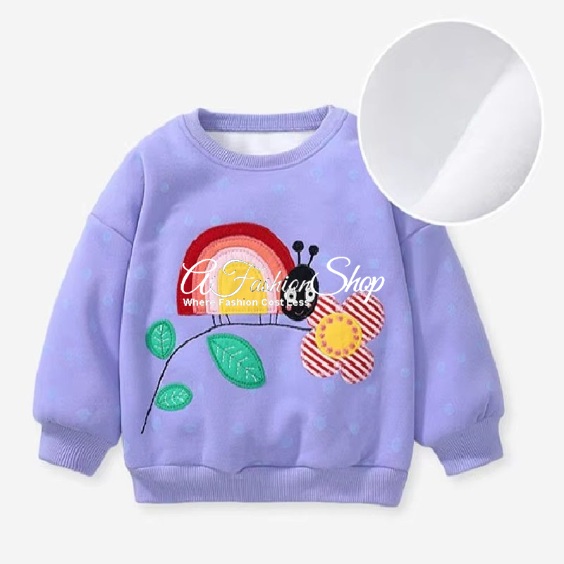 Girl Soft Purple Baby Caterpillar Sweater