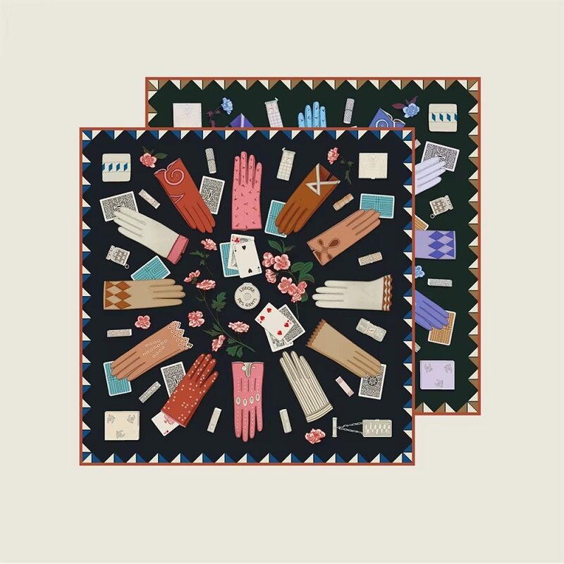 Roulette Jardin Silk Twill Scarf