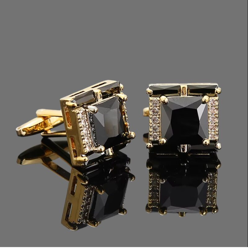 Twilight Monarch Crystal Crown Cufflinks