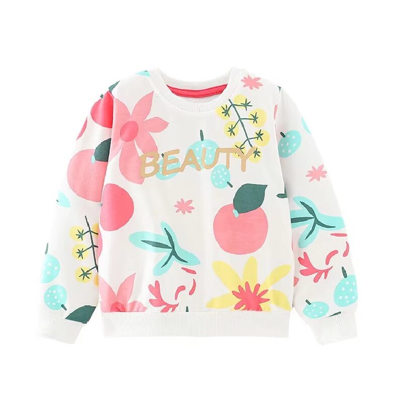 Beauty Floral Pullover White Sweatshirt