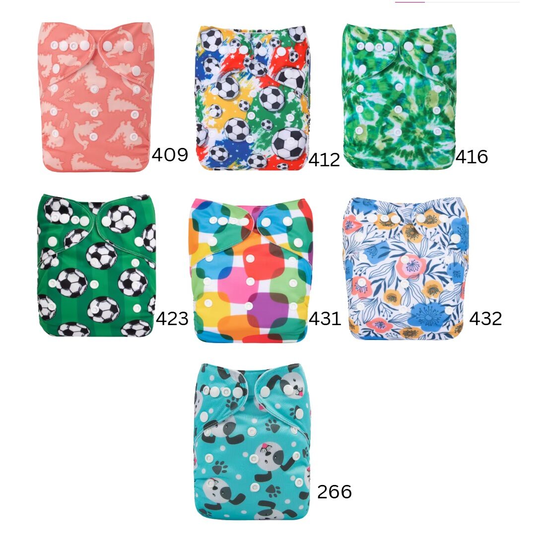 BEEVIE Baby Eco-Friendly Diaper With Insert Soccer