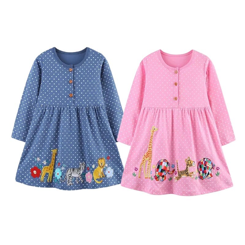 Petit Bod Animal Zoo With Polka Dots Dress