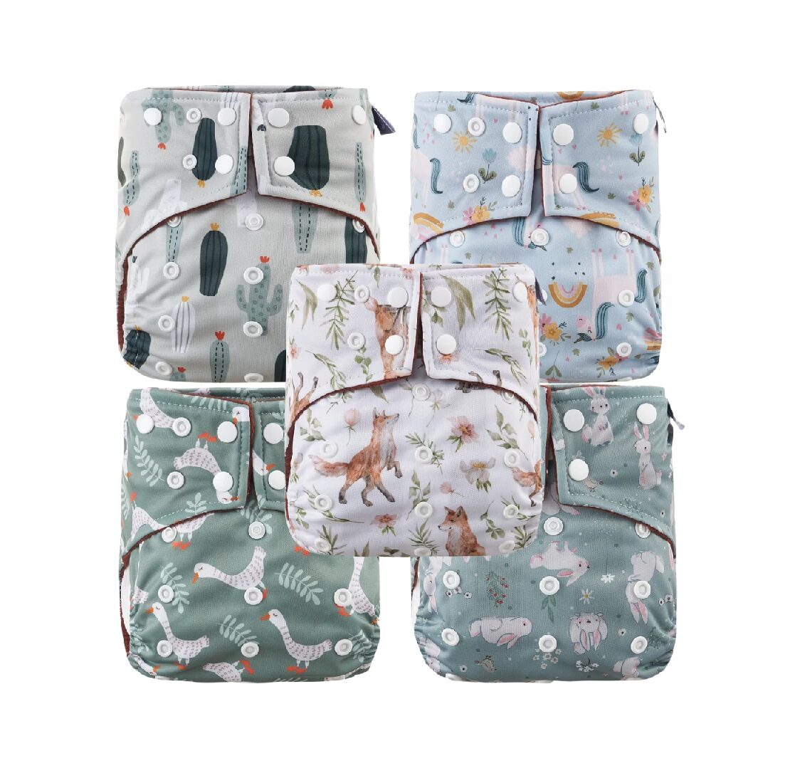 Baby Cloth Diapers Microfleece Double Pocket Coffee