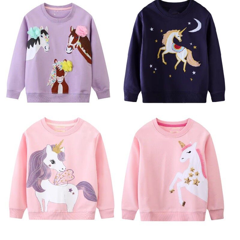 Girls Unicorn Sweatshirt Long Sleeve Pullover