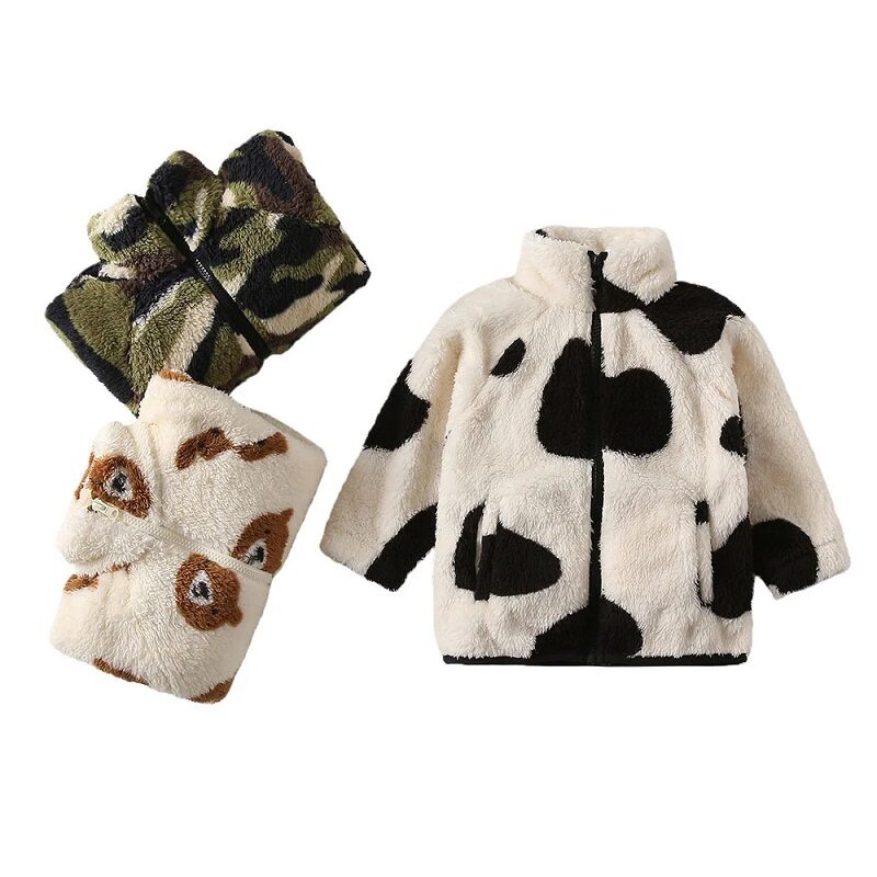 Toddler Plush Fleece Zip Jacket Winter Outerwear