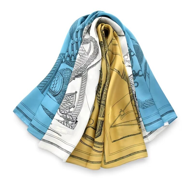 Galleria Tricolor 90 Tricolor Sketch Satin Scarf