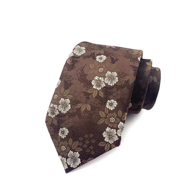 Heritage Botanica Floral Necktie: Chocolate Brown