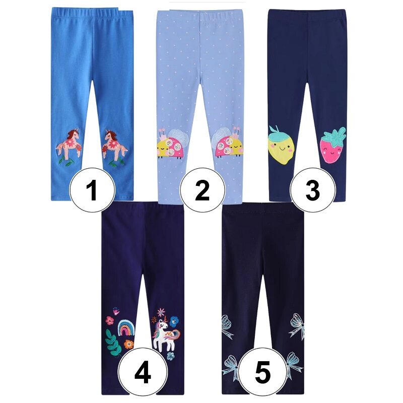 Girl Playtime Pop Stretch Pants Blue Leggings