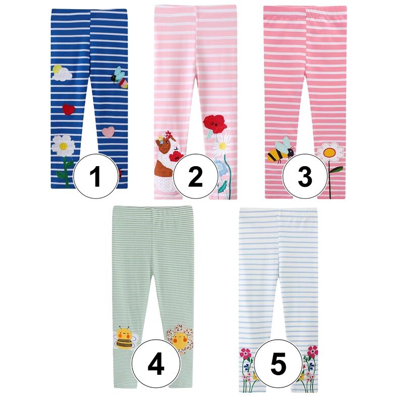 Girls Leggings Little Bloom Striped Leggings 2-7T